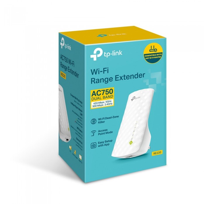 TP-LINK RE220 AC750 WI-FI RANGE EXTENDER V2