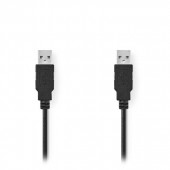 Nedis Καλώδιο USB 2.0 A Male - A Male CCGT60000BK10 μαύρο 1 μέτρο