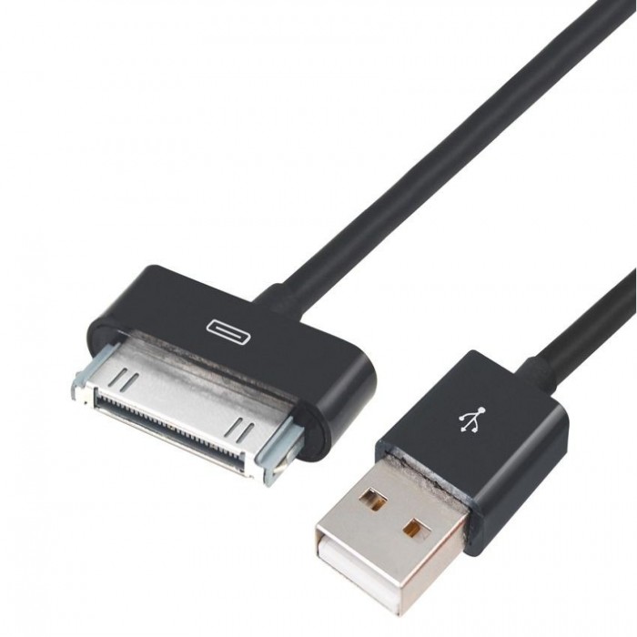  Powertech καλώδιο CAB-U023 USB 2.0 για iPad & iPhone 4/4S μαύρο 1 μέτρο