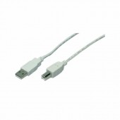 Καλώδιο LogiLink USB 2.0 USB-A male - USB-B male 2 μέτρα Γκρι CU0007