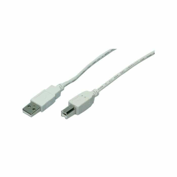 Καλώδιο LogiLink USB 2.0 USB-A male - USB-B male 2 μέτρα Γκρι CU0007