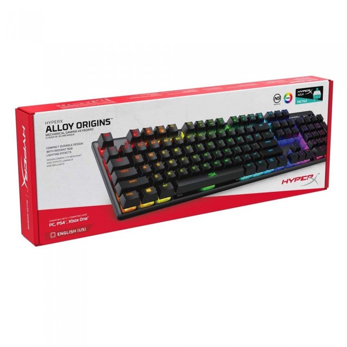 Πληκτρολόγιο HyperX Alloy Origins Aqua Switches Mechanical US Layout HX-KB6AQX-US