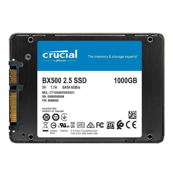 Σκληρός Δίσκος SSD Crucial BX500 3D Nand 2.5" 1TB Sata III CT1000BX500SSD1