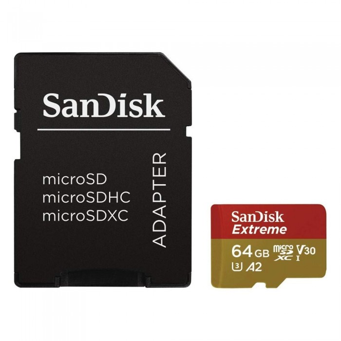 Κάρτα Μνήμης Sandisk MicroSDXC V30 U3 Extreme A2 64GB + SD Adapter SDSQXA2-064G-GN6AA