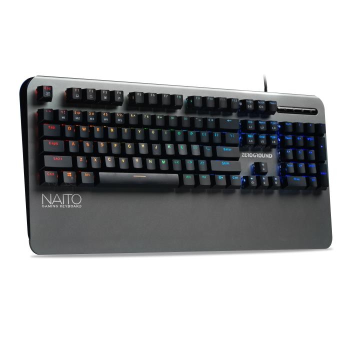 Μηχανικό Πληκτρολόγιο Zeroground KB-3500G NAITO Brown Switches RGB US Layout