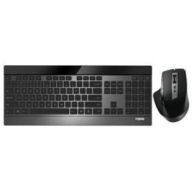 Ασύρματο Πληκτρολόγιο-Ποντίκι Rapoo 9900M Ultra-slim US Layout Black 19355