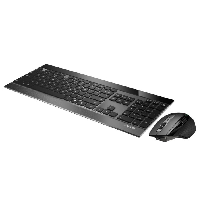 Ασύρματο Πληκτρολόγιο-Ποντίκι Rapoo 9900M Ultra-slim US Layout Black 19355