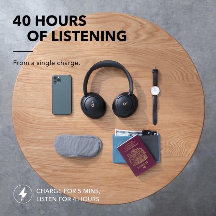 Bluetooth Headphones Anker Soundcore Life Q30 Hybrid Μαύρο A3028011