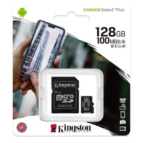 Κάρτα Μνήμης Kingston MicroSDXC Class 10 Canvas Select Plus 100R A1 128GB + SD Adapter SDCS2/128GB