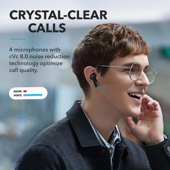 Ασύρματα Ακουστικά Bluetooth με Θήκη Φόρτισης Anker Soundcore Life P2 In-ear Μαύρο A3919011