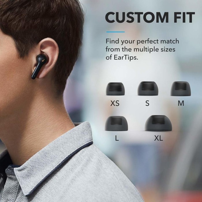 Ασύρματα Ακουστικά Bluetooth με Θήκη Φόρτισης Anker Soundcore Life P2 In-ear Μαύρο A3919011