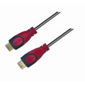 Καλώδιο HDMI Aculine HDMI-001 Male-Male 1 μέτρο κόκκινο