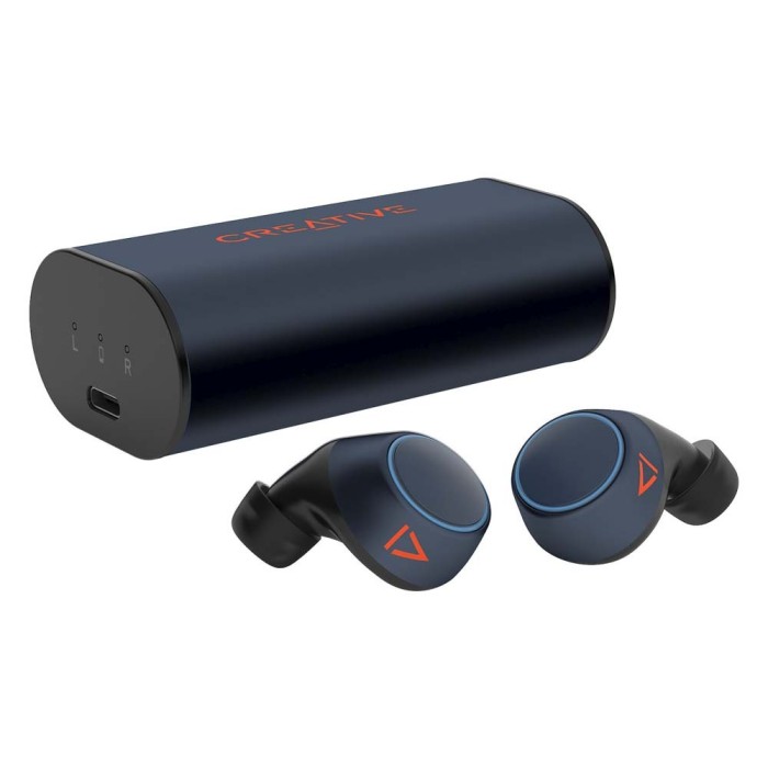 Ασύρματα Ακουστικά Bluetooth με Θήκη Φόρτισης Creative Outlier Air v2 True Wireless Μπλε 51EF0900AA001 