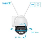 Ενσύρματη IP Camera Reolink RLC-823A 4K QHD αδιάβροχη εξωτερικού χώρου με νυχτερινή λήψη και Auto-Tracking