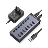 Usb hub UGREEN CM481 USB 3.0 7 Θυρών με σύνδεση USB-A και Εξωτερική Παροχή Ρεύματος 90307 