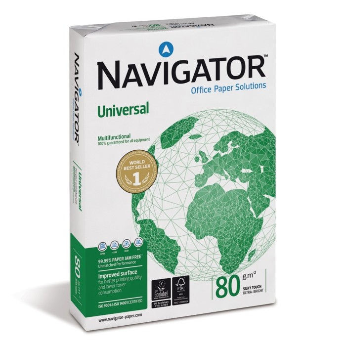 Επαγγελματικό Φωτοαντιγραφικό Χαρτί Navigator Universal A4 80GR BOX 2500 Φύλλα (5 Δεσμίδες)