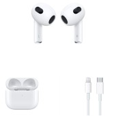 Ασύρματα Ακουστικά Bluetooth Apple AirPods 3rd Generation με θήκη φόρτισης Lighting Charge Λευκό MPNY3ZM/A