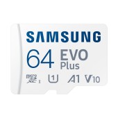 Κάρτα Μνήμης Samsung Evo Plus microSDXC 64GB Class 10 U1 A1 UHS-I + SD Adapter MB-MC64KA/EU