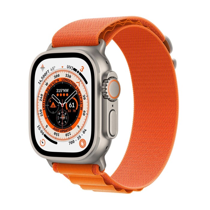 Smartwatch Apple Watch Ultra Titanium 49mm με eSIM Πορτοκαλί MNHH3GKA